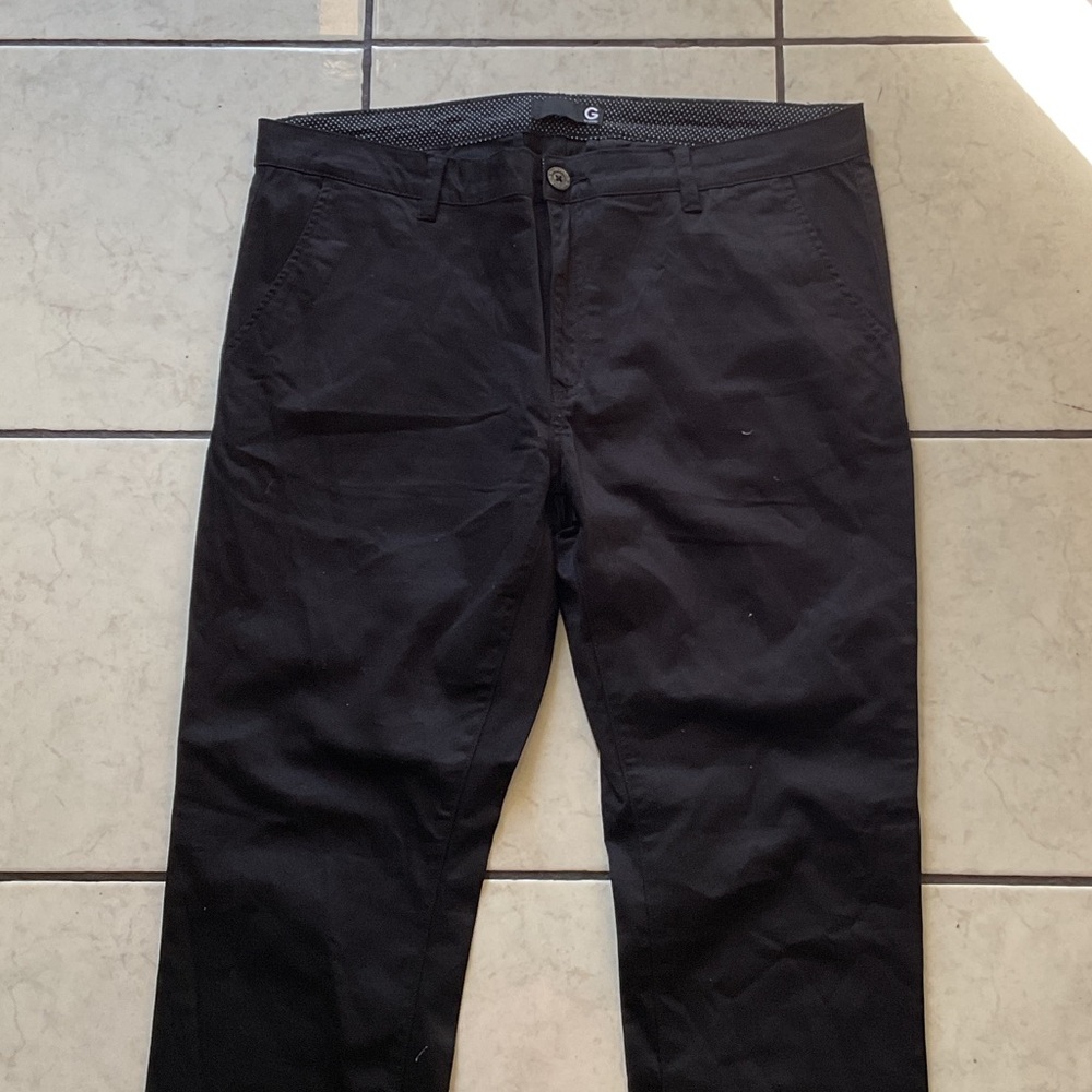 G by Guess Men's Classic Black Chinos